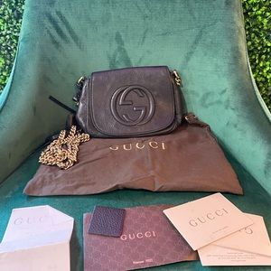 Sold- Gucci soho pebbled leather cross body purse